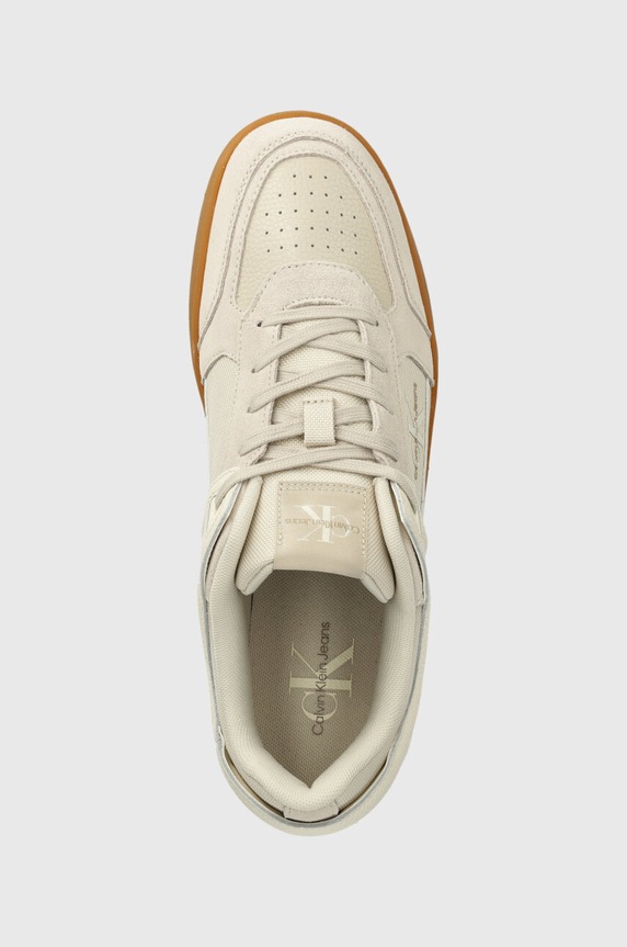Calvin Klein Jeans sneakersy BASKET CUP LOW LACEUP LTH ML MTR beżowy YM0YM00994