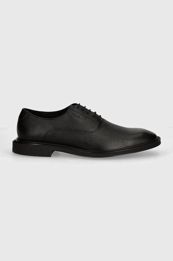 HUGO półbuty skórzane Gryff 50522975.001 czarny AW24