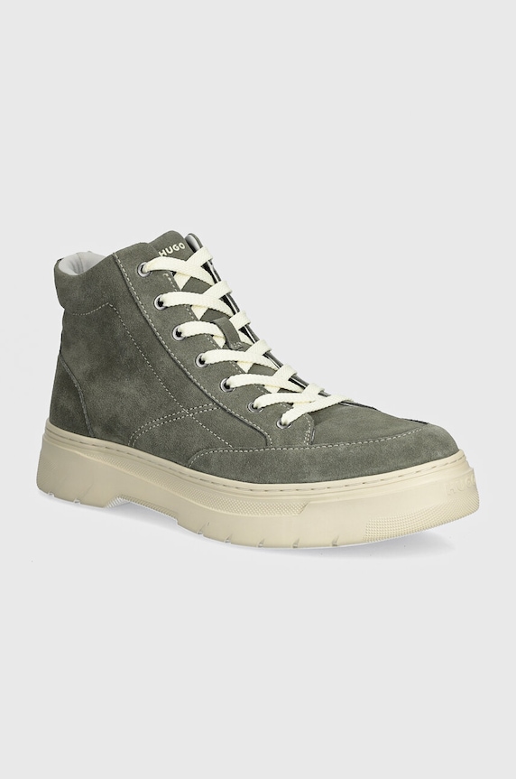 HUGO sneakersy zamszowe Urian wysoka zielony 50522959.305