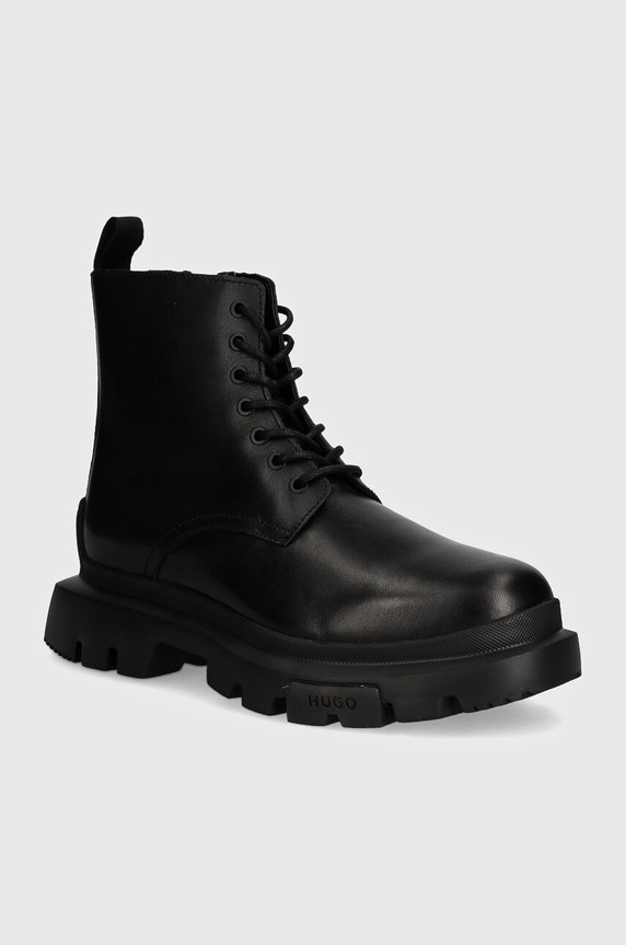 HUGO buty skórzane Fabyan skóra licowa czarny 50522976.001
