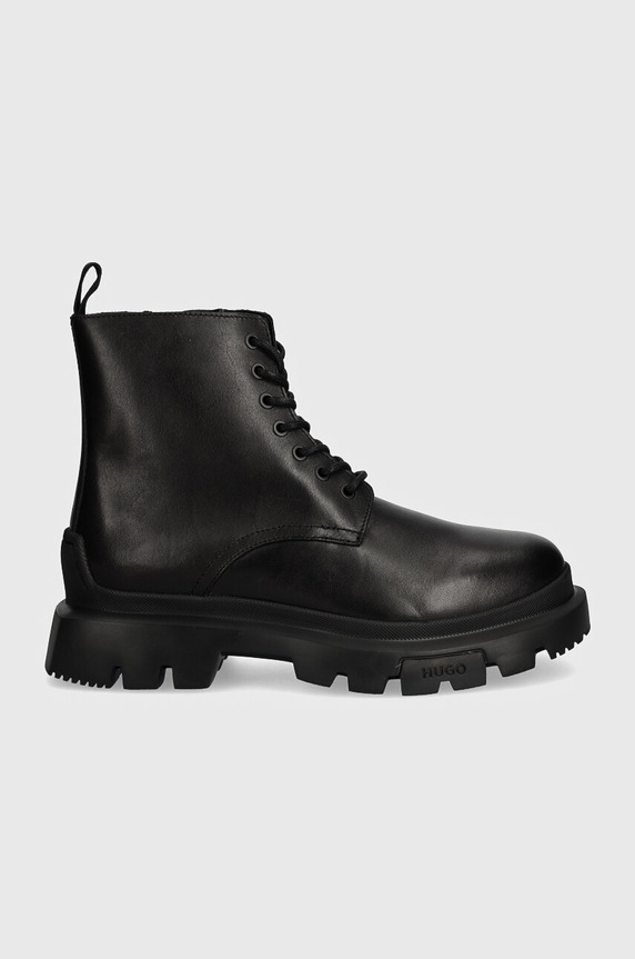 HUGO buty skórzane Fabyan 50522976.001 czarny AW24