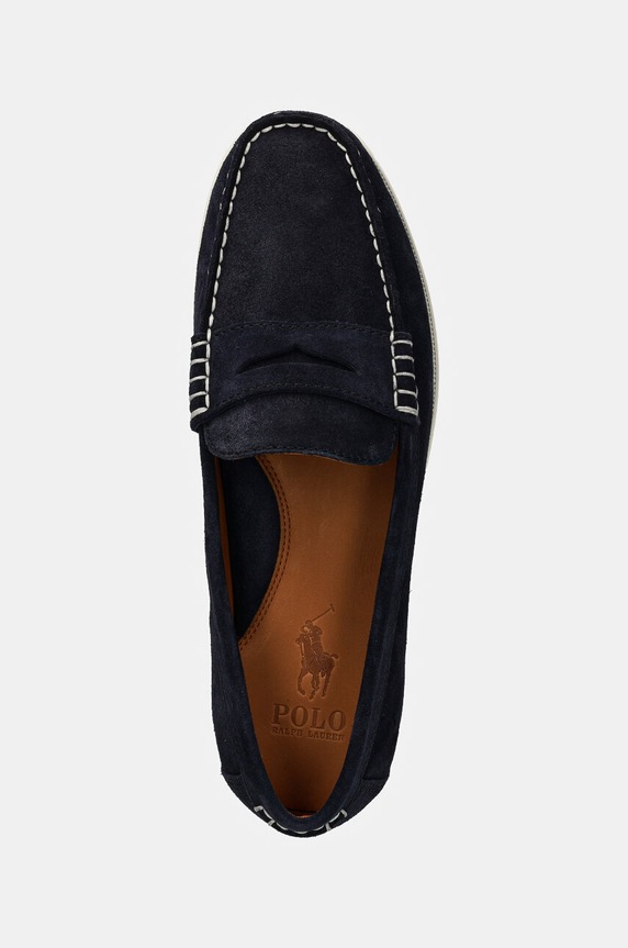 Polo Ralph Lauren suede loafers Merton Penny navy 803945275001.410