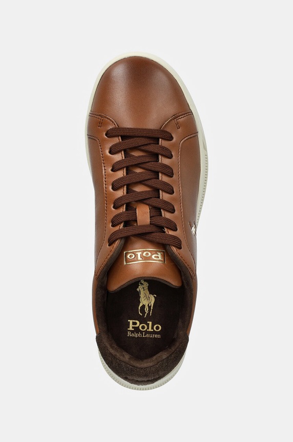 Kožne tenisice Polo Ralph Lauren Hrt Ct II smeđa 809892556001.270