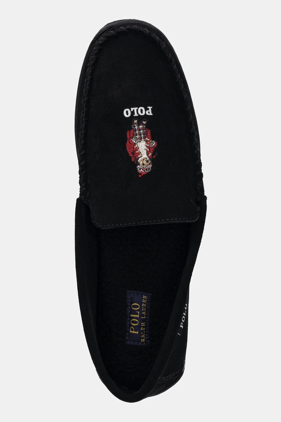 Polo Ralph Lauren kapcie zamszowe Brenan Bear czarny 843955398003.001