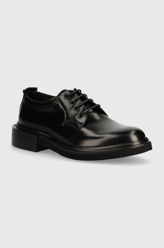 Calvin Klein półbuty skórzane HM0HM01486 eleganckie czarny HM0HM01486