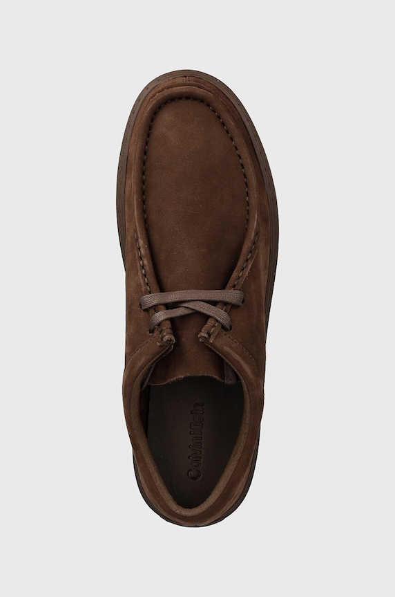 Mokasinke od brušene kože Calvin Klein HM0HM01532 smeđa HM0HM01532