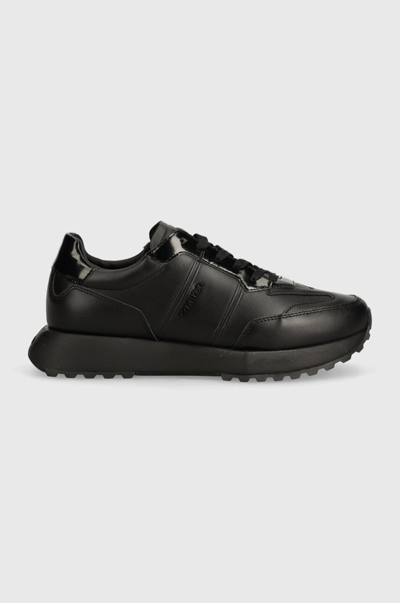 Calvin Klein sneakersy skórzane HM0HM01479 HM0HM01479 czarny AW24