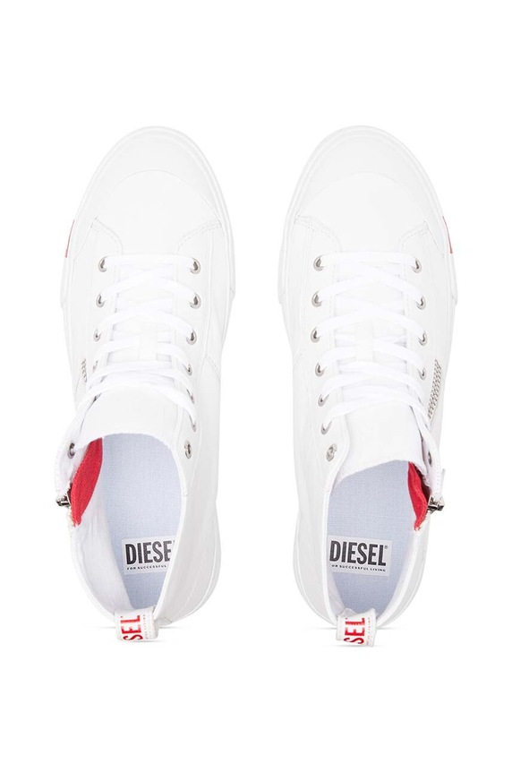 Δερμάτινα sneakers Diesel S-Athos Zip λευκό Y03267.P1732.T1003