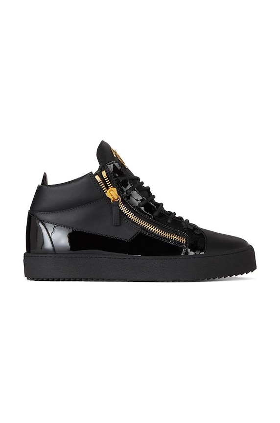 Kožené tenisky Giuseppe Zanotti May London vysoký černá RU00011.003
