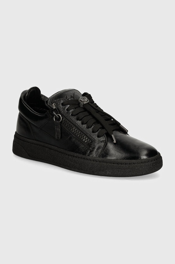 Кожаные кроссовки Giuseppe Zanotti GZ низкая чёрный RU40019.003