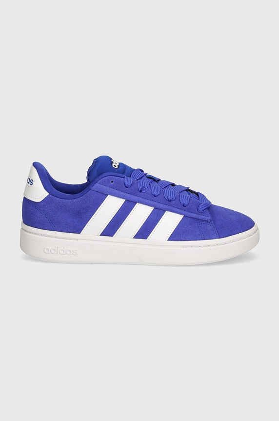 adidas sneakersy zamszowe Grand Court Alpha IH3846 niebieski AW24