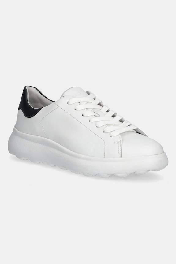 Kožené sneakers boty Geox U SPHERICA EC4.1 nízký bílá U45FUA.00043.C1000