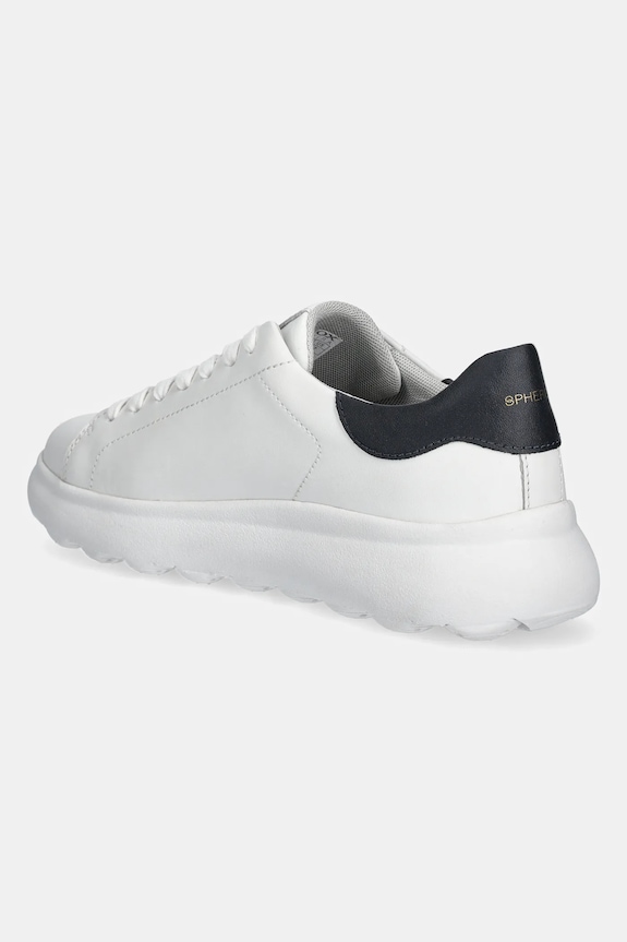 Boty Kožené sneakers boty Geox U SPHERICA EC4.1 U45FUA.00043.C1000 bílá