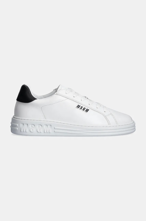 Kožené tenisky MSGM 3740MS506.787.01 biela AW24
