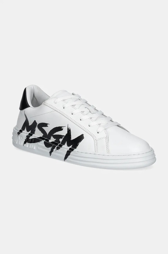 MSGM sneakers din piele mic de statură alb 3740MS506.924.01