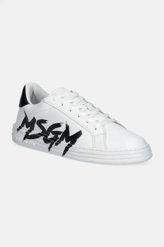MSGM sneakers din piele mic de statură alb 3740MS506.924.01