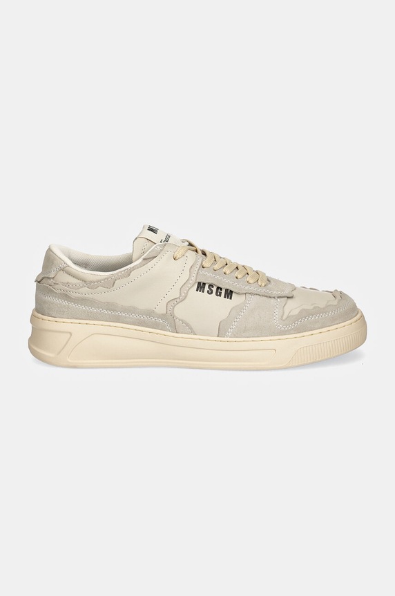 MSGM sneakersy skórzane 3740MS172.915.01 szary AW24