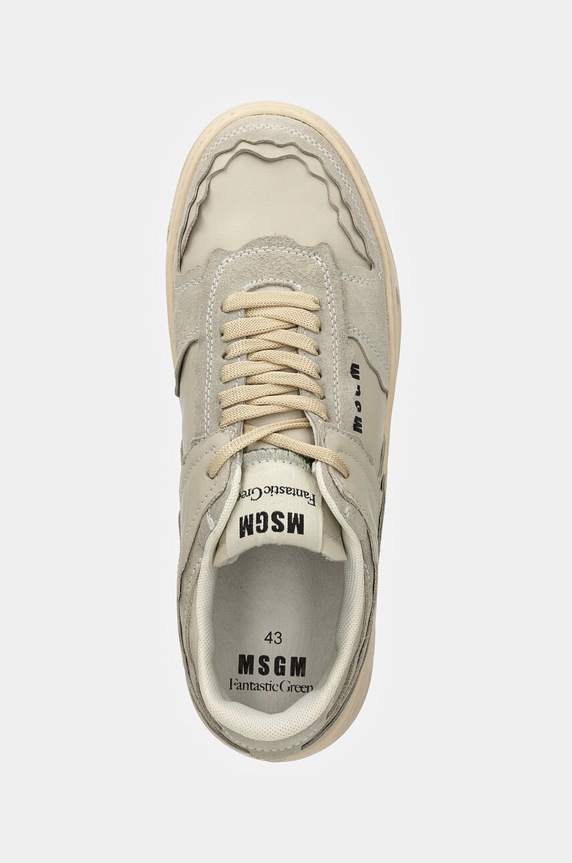 MSGM sneakersy skórzane szary 3740MS172.915.01