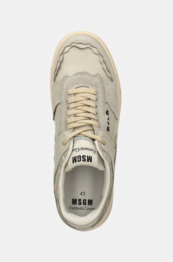 MSGM sneakersy skórzane szary 3740MS172.915.01