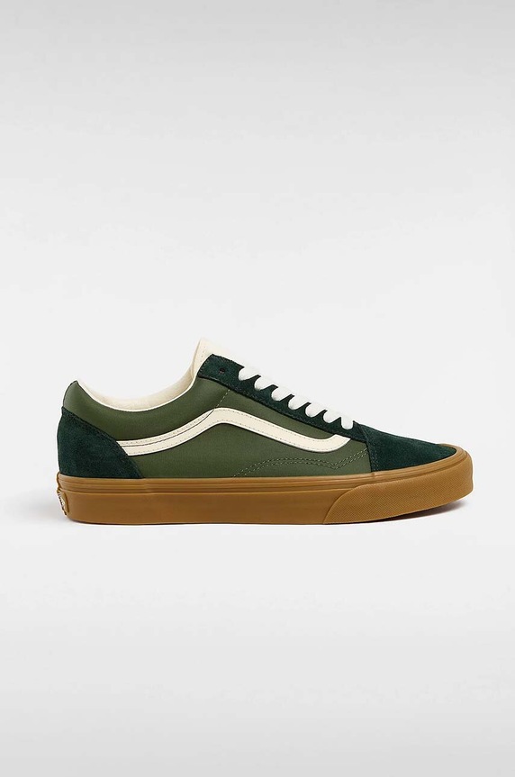 Tenisky Vans Old Skool semišová koža zelená VN000CT817P1