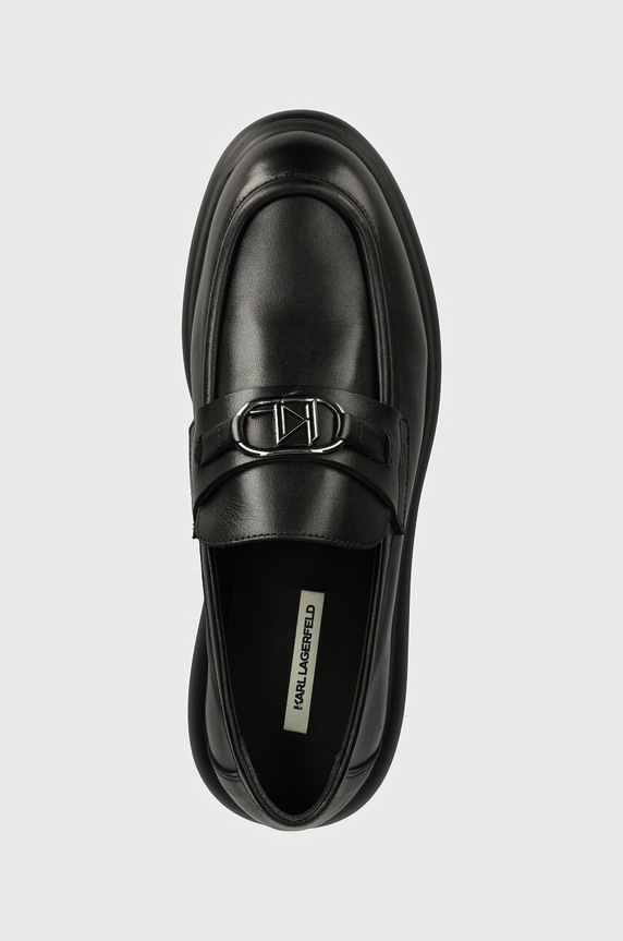 Karl Lagerfeld mocasini de piele GRANBY negru KL22314.00X