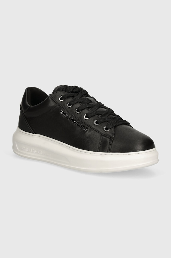 Kožne tenisice Karl Lagerfeld KAPRI MENS Planet friendly crna KL52575N.000
