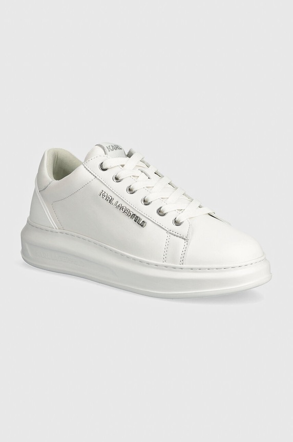 Karl Lagerfeld sneakers in pelle KAPRI MENS bassa bianco KL52575N.01W