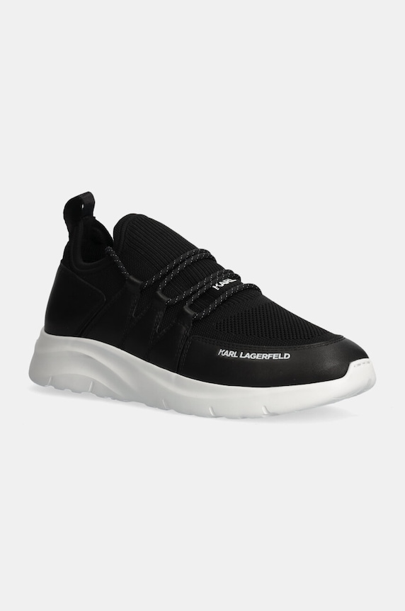 Sneakers Karl Lagerfeld SERGER δέρμα σαμουά μαύρο KL53636.400