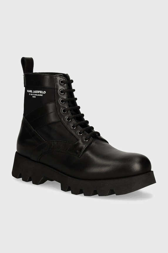 Karl Lagerfeld trapery skórzane Terra skóra licowa czarny KL11164.400