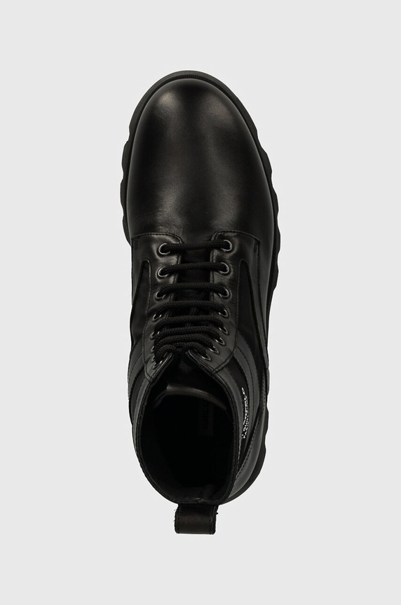 Karl Lagerfeld trapery skórzane Terra czarny KL11164.400