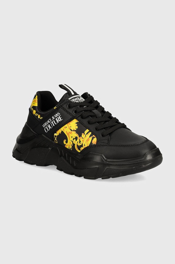Tenisky Versace Jeans Couture Speedtrack přírodní kůže černá 77YA3SC2.ZP324.G89
