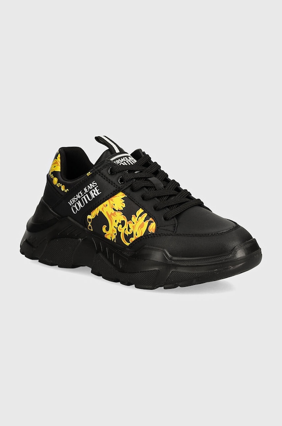 Tenisky Versace Jeans Couture Speedtrack přírodní kůže černá 77YA3SC2.ZP324.G89