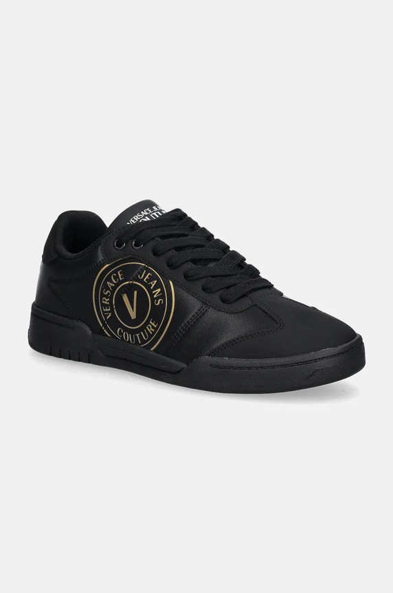 Tenisky Versace Jeans Couture Brooklyn imitace kůže černá 77YA3SD1.ZP347.G89