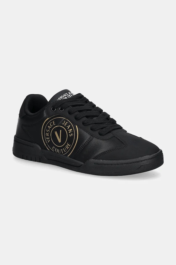Tenisky Versace Jeans Couture Brooklyn imitace kůže černá 77YA3SD1.ZP347.G89