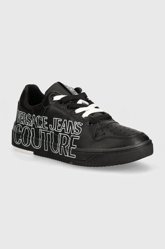 Tenisky Versace Jeans Couture Starlight přírodní kůže černá 77YA3SJ5.ZP346.899