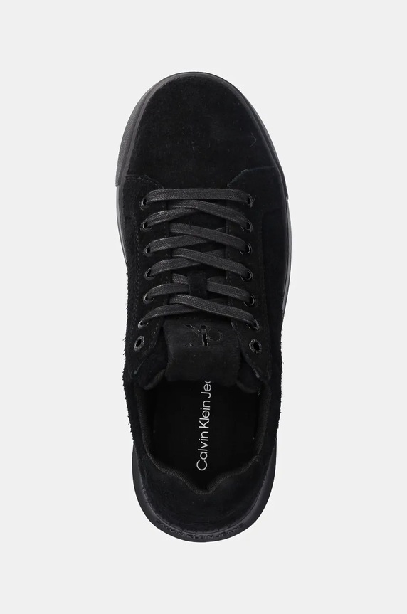 Велурени маратонки Calvin Klein Jeans CHUNKY CUPSOLE LOW SUEDE черен YM0YM01121