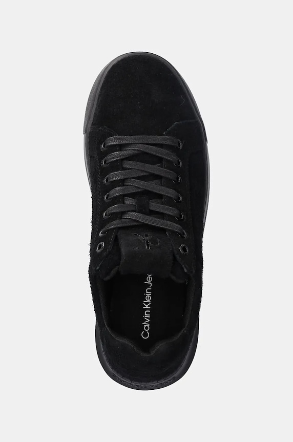Велурени маратонки Calvin Klein Jeans CHUNKY CUPSOLE LOW SUEDE черен YM0YM01121