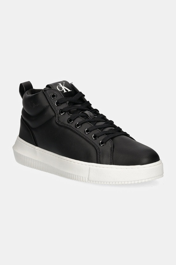 Calvin Klein Jeans sneakersy skórzane CHUNKY CUPSOLE CLEAN HIGH niska czarny YM0YM01120