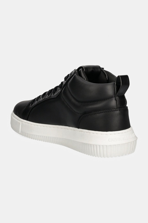 Obuwie Calvin Klein Jeans sneakersy skórzane CHUNKY CUPSOLE CLEAN HIGH YM0YM01120 czarny