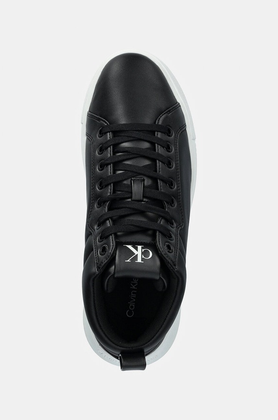 Calvin Klein Jeans sneakersy skórzane CHUNKY CUPSOLE CLEAN HIGH czarny YM0YM01120