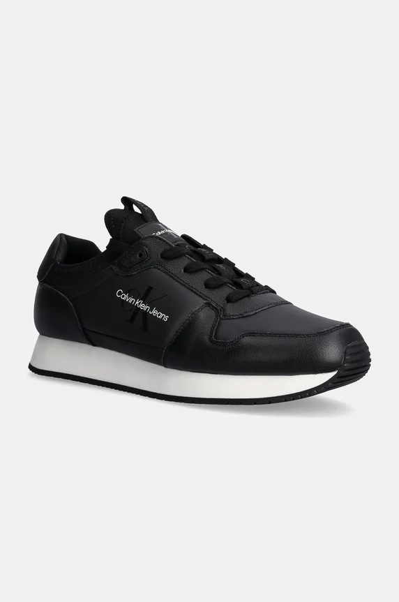 Calvin Klein Jeans sneakersy RETRO RUNNER SOCK MULTIFUNCT tekstylny czarny YM0YM01118