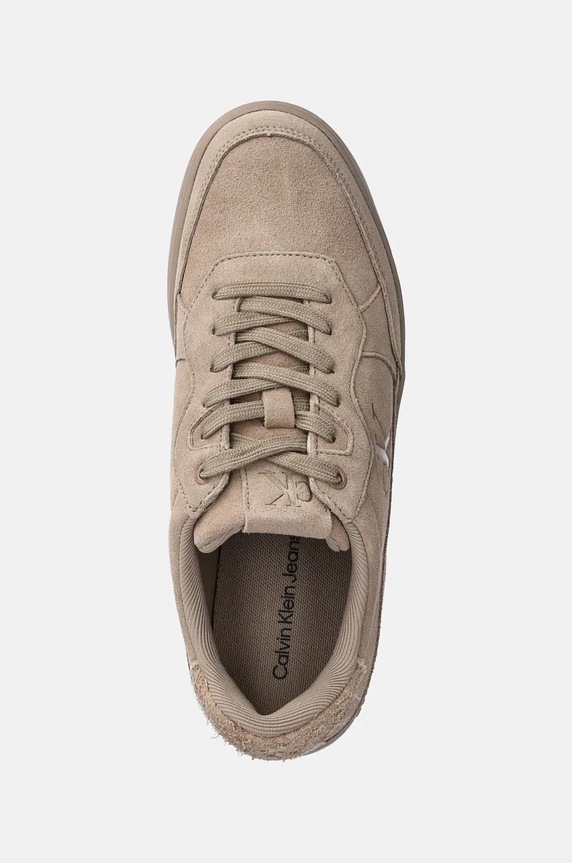 Σουέτ sneakers Calvin Klein Jeans CLASSIC CUPSOLE ICONIC SNK καφέ YM0YM01094