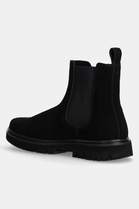 Obuwie Calvin Klein Jeans sztyblety skórzane EVA BOOT MID CHELSEA ICONIC DR YM0YM01080 czarny