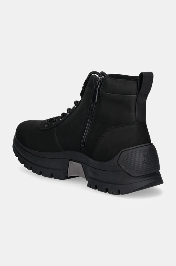 Обувки Кожени туристически обувки Calvin Klein Jeans HYBRID WP BOOT LACEUP REBELLIOUS YM0YM01077 черен