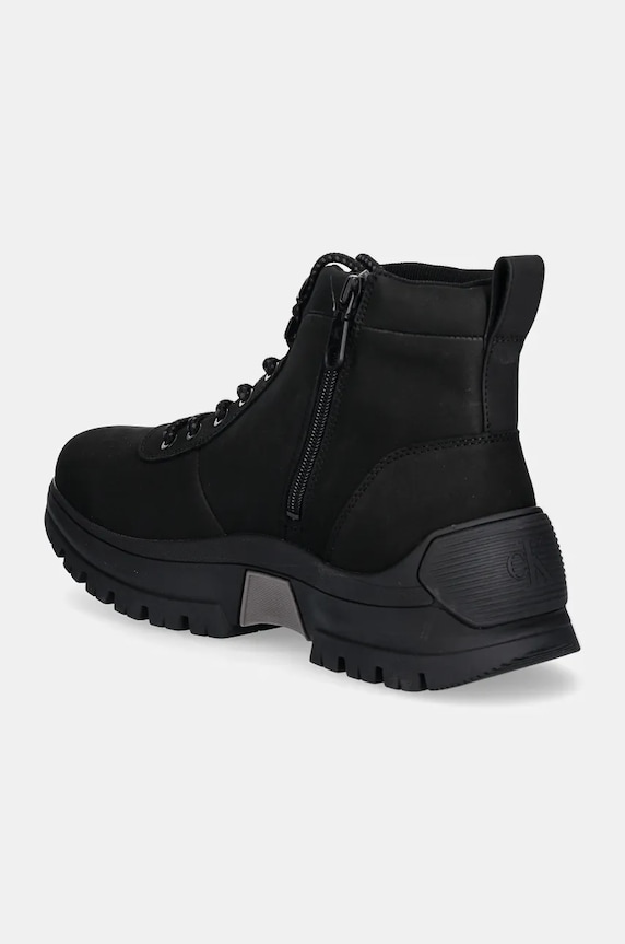 Обувки Кожени туристически обувки Calvin Klein Jeans HYBRID WP BOOT LACEUP REBELLIOUS YM0YM01077 черен