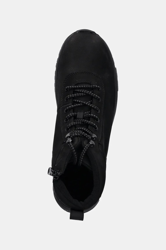 Кожени туристически обувки Calvin Klein Jeans HYBRID WP BOOT LACEUP REBELLIOUS черен YM0YM01077