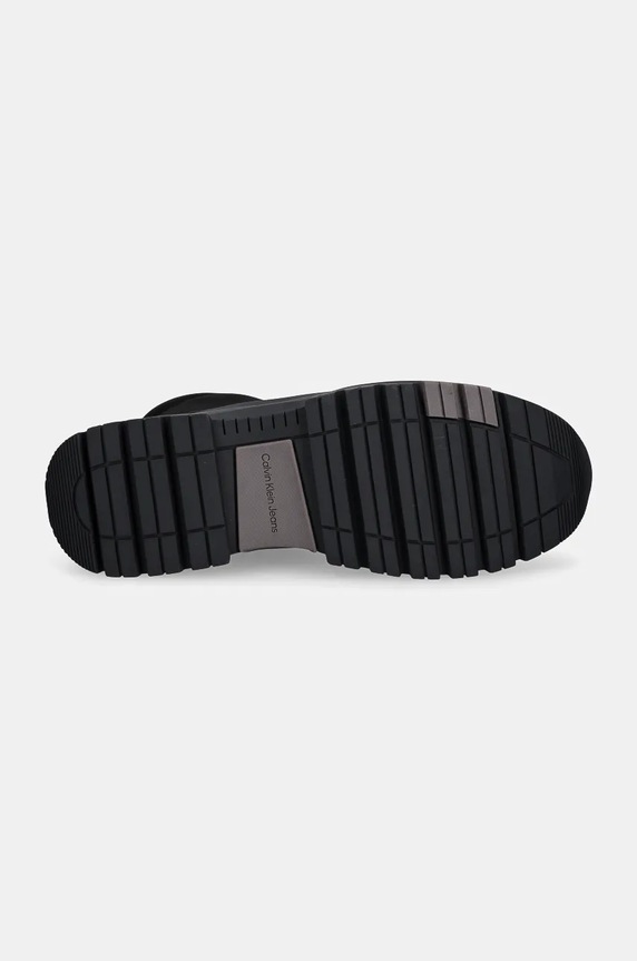 Кожени туристически обувки Calvin Klein Jeans HYBRID WP BOOT LACEUP REBELLIOUS YM0YM01077 черен