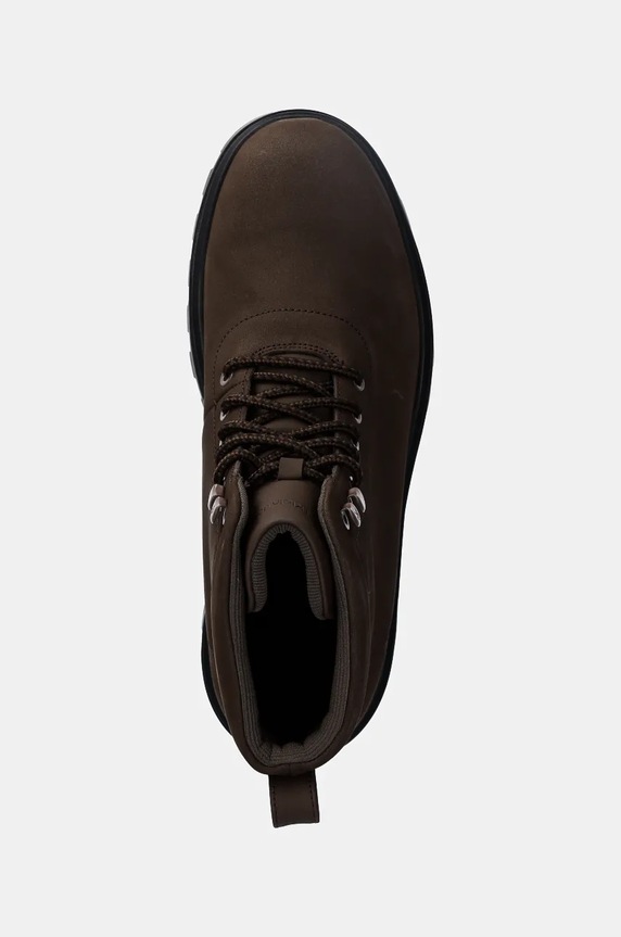 Nubukové boty Calvin Klein Jeans LUGGED LACEUP BOOT OXF HIKING NB hnědá YM0YM01076
