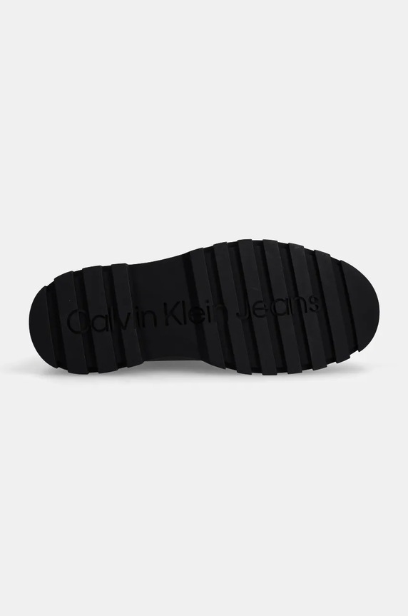 Nubukové boty Calvin Klein Jeans LUGGED LACEUP BOOT OXF HIKING NB YM0YM01076 hnědá