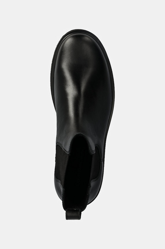 Kožená obuv Calvin Klein Jeans EVA BOOT MID CHELSEA UNIFORM DR čierna YM0YM01072
